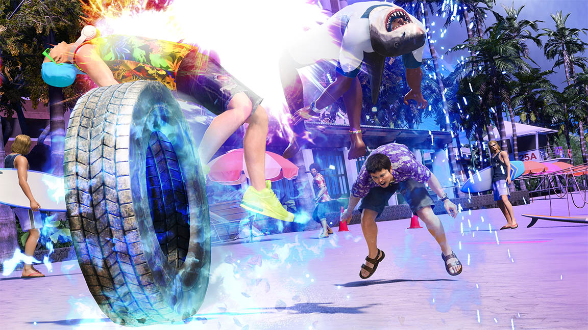 극기 '타이어 스로잉'