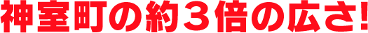 神室町の3倍の広さ!
