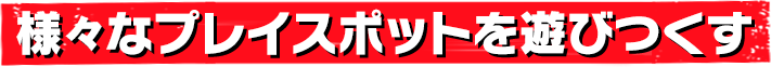 様々なプレイスポットを遊びつくす