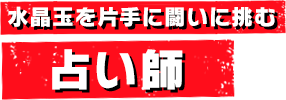 水晶玉を片手に闘いに臨む 占い師
